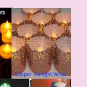 Copper tea light wrap